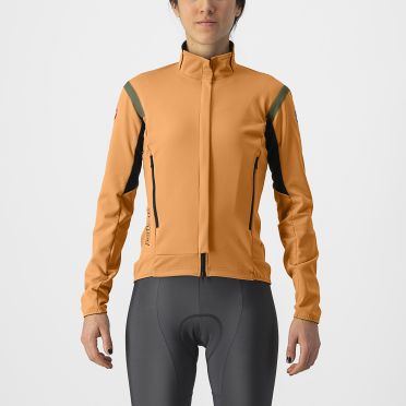 Castelli Perfetto RoS 2 long sleeve cycling jacket orange woman 