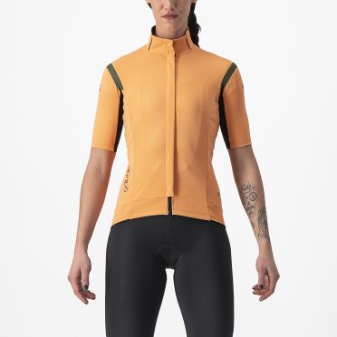 Castelli Gabba RoS 2 jacket short sleeve orange woman 