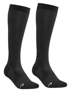 Craft warm high socks black 2-pack 