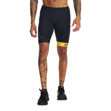 2XU Core 9 inch tri shorts black/yellow men 
