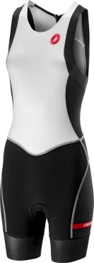 Castelli Free W tri ITU suit back zip sleeveless white/black women 