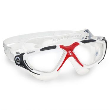 Aqua Sphere Vista clear lens goggles silver/red 