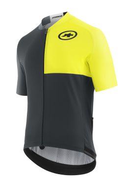 Assos Mille GT C2 EVO Stahlstern jersey short sleeve black/yellow men 