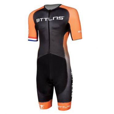 BTTLNS Typhon 2.0 trisuit short sleeve black/orange men 