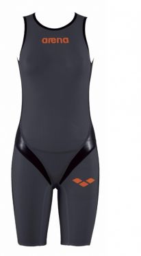 Arena Carbon pro rear zip sleeveless trisuit dark grey women 