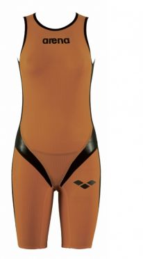 Arena Carbon pro rear zip sleeveless trisuit orange women 