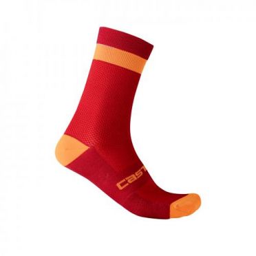 Castelli Alpha 18 cycling socks red men 