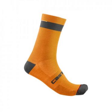 Castelli Alpha 18 cycling socks orange men  