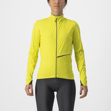 Castelli GO cycling jacket long sleeve yellow woman 