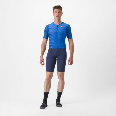 Castelli PR 2 speed trisuit short sleeve blue men 
