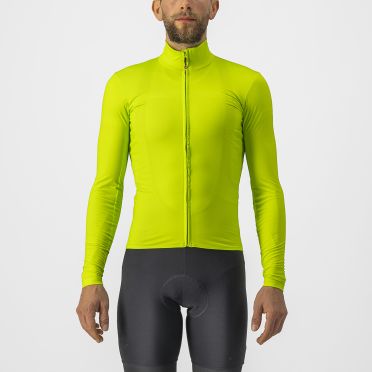 Castelli Pro thermal Mid long sleeve jersey green/yellow men 