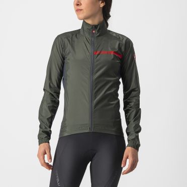 Castelli Squadra stretch cycling jacket long sleeve green woman 