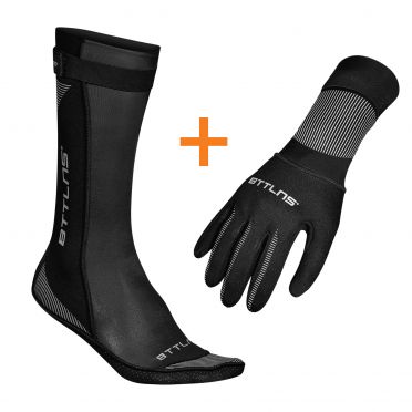 BTTLNS Neoprene swim socks and swim gloves bundle 