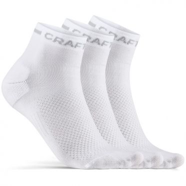 Craft Advanced Dry mid socks white 3-pack 