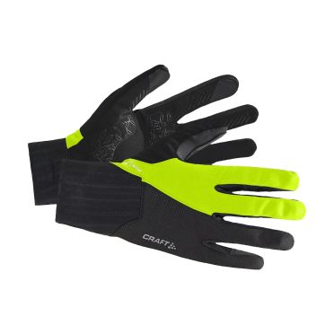 Craft All weather cycling gloves black/green unisex 