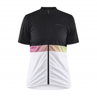 Craft Core endurance cycling jersey short sleeve black/white woman 