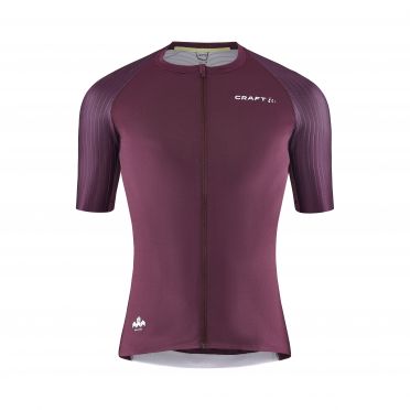 Craft Pro Aero cycling shirt short sleeve burgundy men 