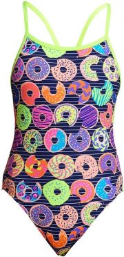 Funkita Dunking Donuts single strap suit girls 