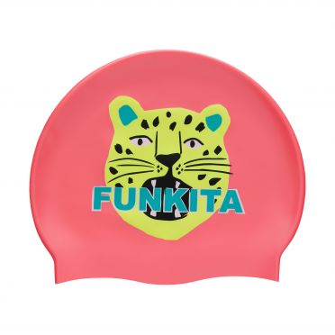 Funkita Feline Fiesta Silicone swim cap black 