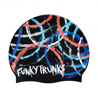 Funky Trunks Spin Doctor Silicone swim cap black 