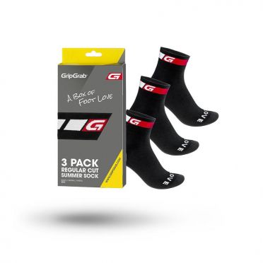 GripGrab Classic cycling socks regular 3-pack black 