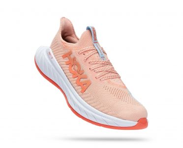 Hoka Carbon X 3 running shoes blue/pink woman 