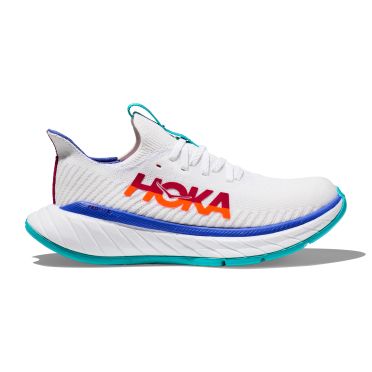 Hoka Carbon X 3 running shoes white woman 