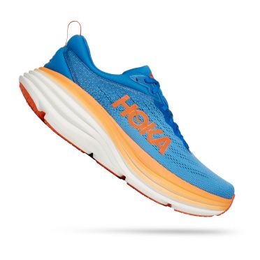 Hoka Bondi 8 running shoes blue/orange men 