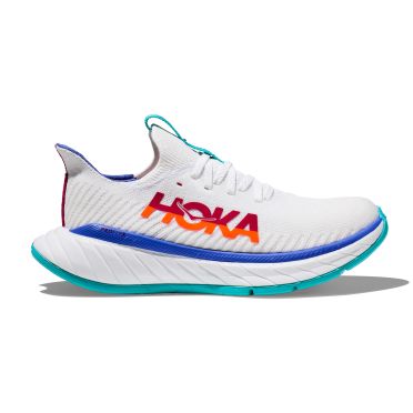 Hoka Carbon X 3 running shoes white/red men 