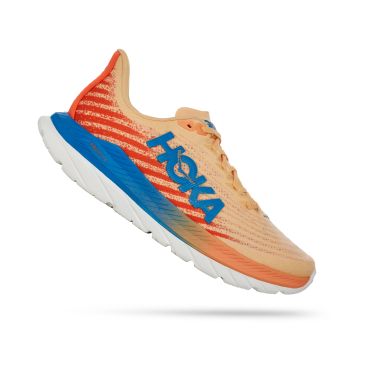 Hoka Mach 5 running shoes orange/blue men 