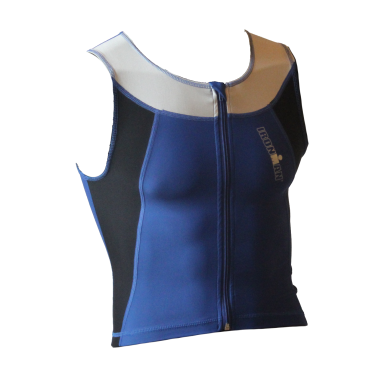 Ironman tri top front zip sleeveless Full zip blue/black men 