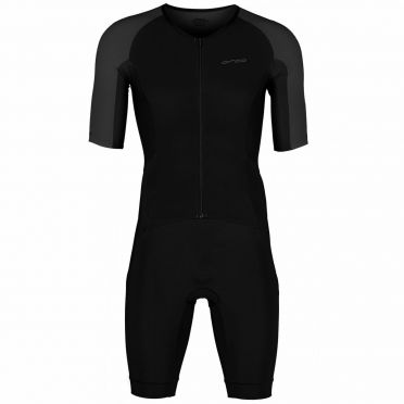 Orca Athlex Aero race trisuit short sleeve black/silver men 