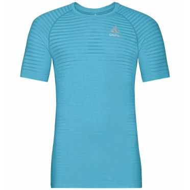 Odlo Essential Seamless running shirt sleeve blue men 