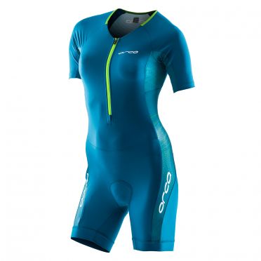 Orca core aero race trisuit short sleeves green women 