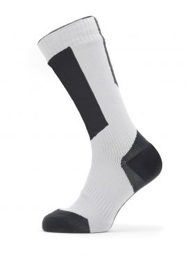 Sealskinz Cold weather mid cycling socks with Hydrostop black/white/yellow 