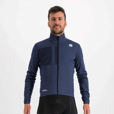 Sportful Super long sleeve cycling jacket light blue men 