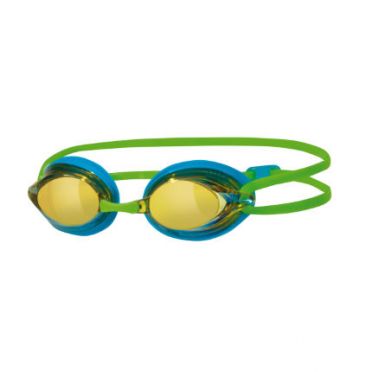 Zoggs Racepex swimming goggles green/blue mirror lens 