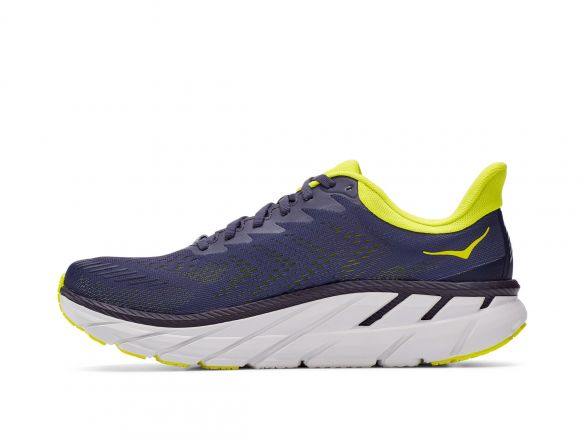Hoka One One Clifton 7 running shoes blue/yellow men online? Find it at ...