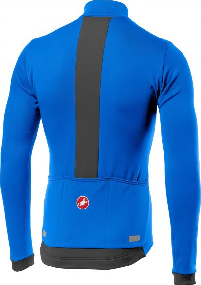 Castelli FONDO Thermal Full Zip Long Sleeve Cycling Jersey SAVILE BLUE/RED 