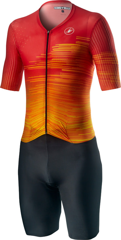 Castelli PR speed trisuit short sleeve black/red men  20091-051