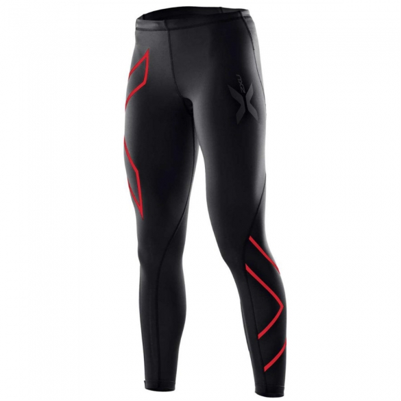 2XU Mens Aspire Compression Tights Bottoms Pants Trousers Black Sports Running 