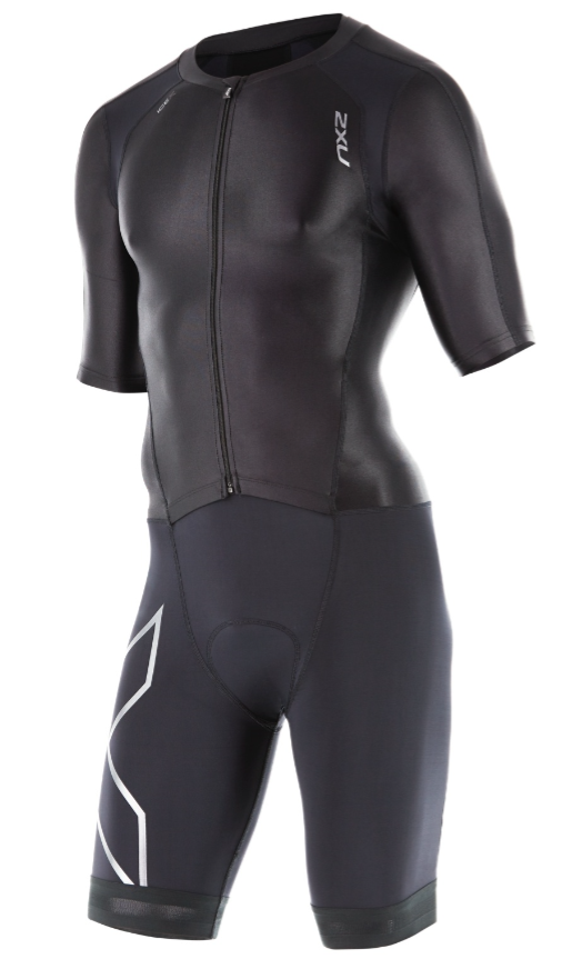 2XU Compression Full Zip sleeved trisuit black men   MT4442dBLK/BLK