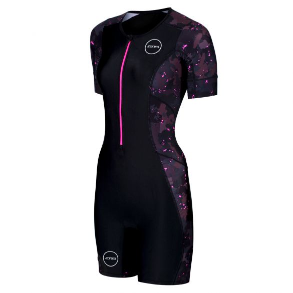 Zone3 Activate plus short sleeve trisuit Stealth speed women  TS19WACPP114