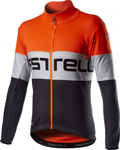 orange cycling jacket