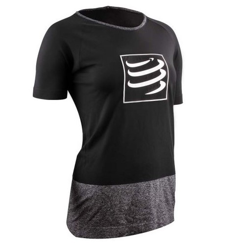 Black Edition 19 limited Damen Laufshirt Compressport Training T-Shirt Woman 