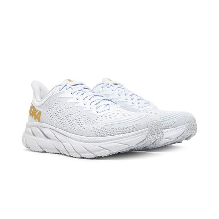 Hoka One One Clifton 7 running shoes white/gold men online? Find it at ...