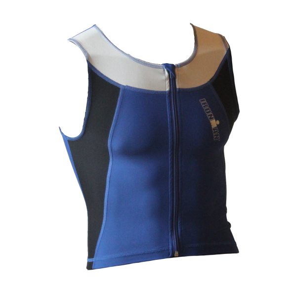 Ironman tri top front zip sleeveless Full zip blue/black men  IM1525-02/15