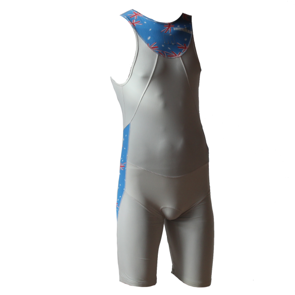 Ironman trisuit back zip sleeveless Aero white/AUS men  IMA500-03/AUS