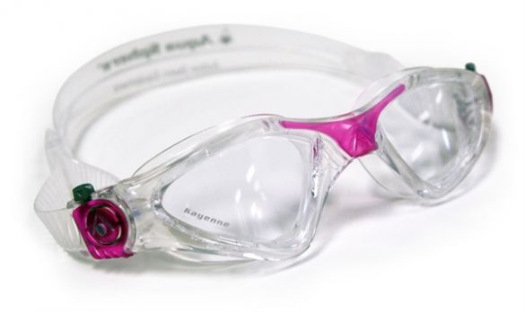 Triathlon Goggles NEW Pink Clear Anti Fog Aqua Sphere Ladies Kayenne Swimming 