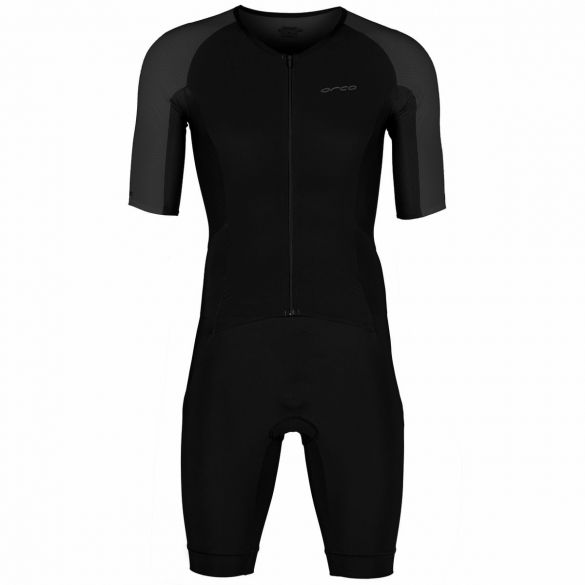 Orca Athlex Aero race trisuit short sleeve black/silver men  MP1137